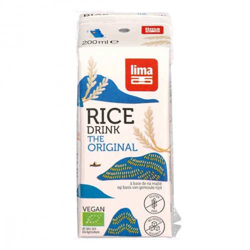 Rijst drink original glutenvrij ongezoet van Lima, 15 x 200 ml